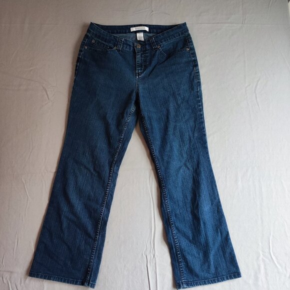 Croft&Barrow jeans women's size 8P denim blue straight leg stretch - Picture 1 of 13